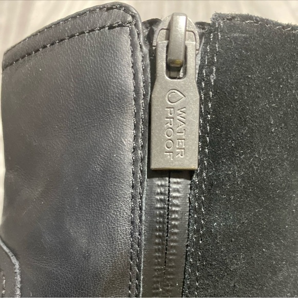 Vionic BrynnBlack Leather Waterproof ankle Boots Comfort Orthotopic Sole S8 X-14 - Picture 8 of 13